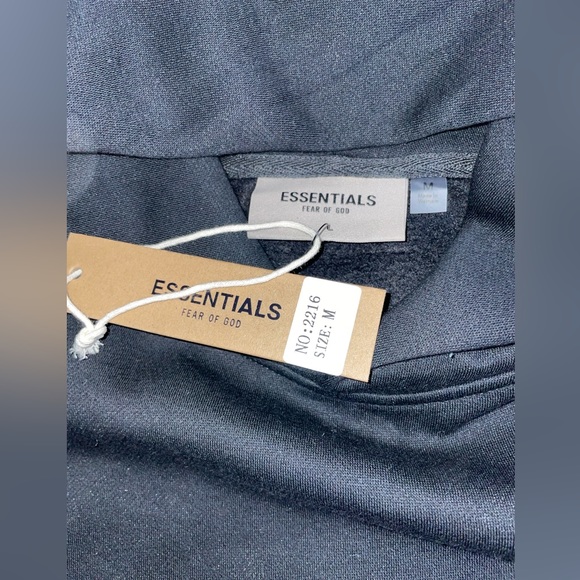 Fear of God Essentials Pullover Hoodie Black ( BRAND NEW) - Picture 6 of 7